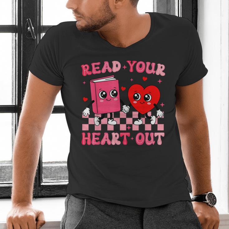 Read Your Heart Out Cute Reading Book Lover Men's V-Neck T-Shirt