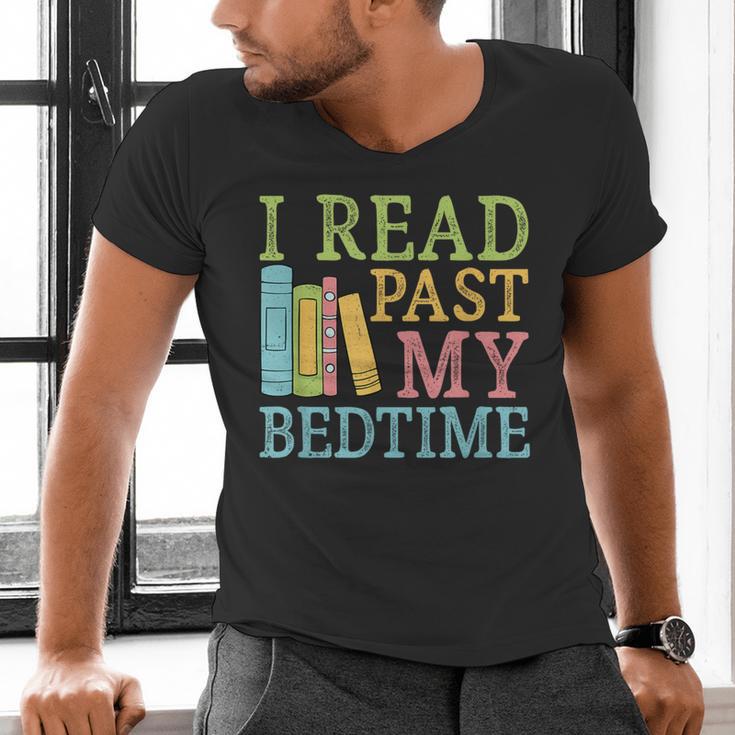 I Read Past My Bedtime Book Quote Humor Men's V-Neck T-Shirt