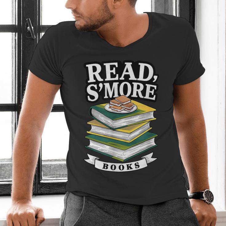 Read S'More Books Marshmallow Reading Smores Men's V-Neck T-Shirt