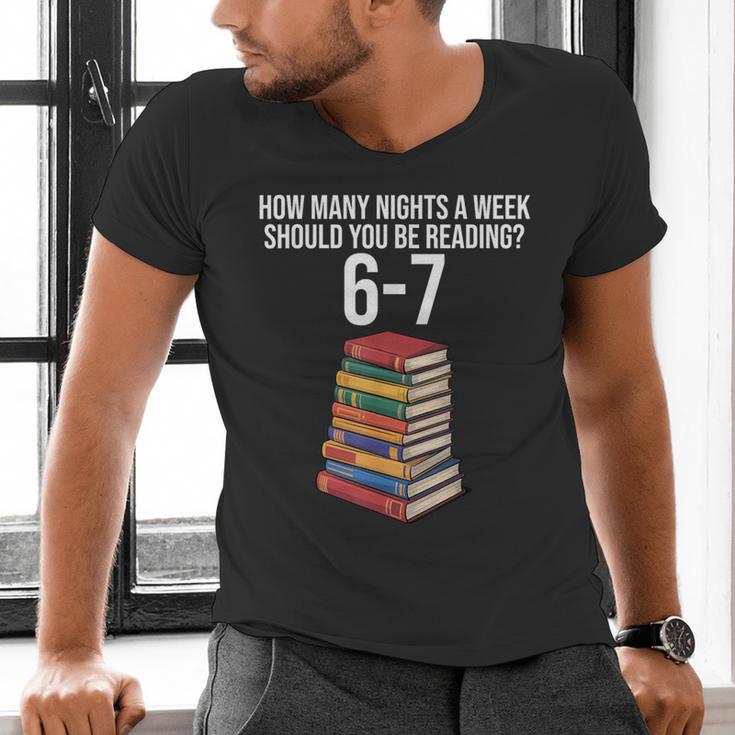 Reading Book Teacher 67 Six Seven Meme Men's V-Neck T-Shirt