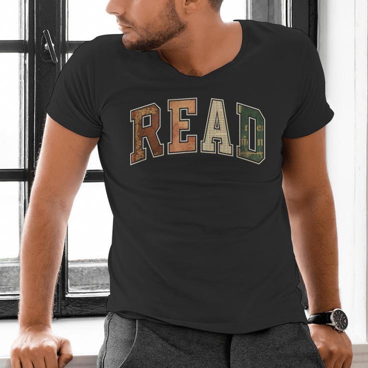 Reading Tee Read Books Teacher Librarian Book Lover Bookworm Men's V-Neck T-Shirt