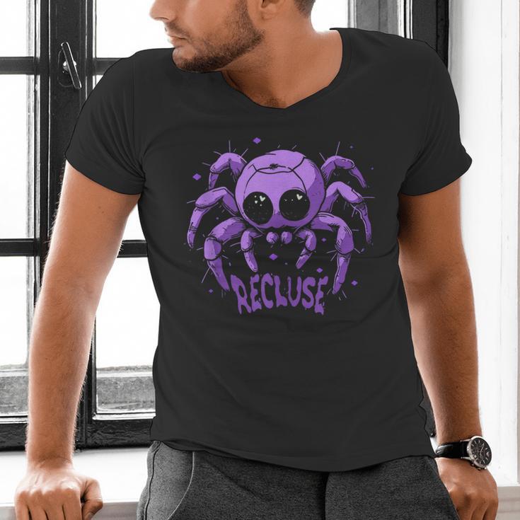 Recluse Pastel Goth Spider Shy Introvert Creepy Cute Kawaii Men's V-Neck T-Shirt