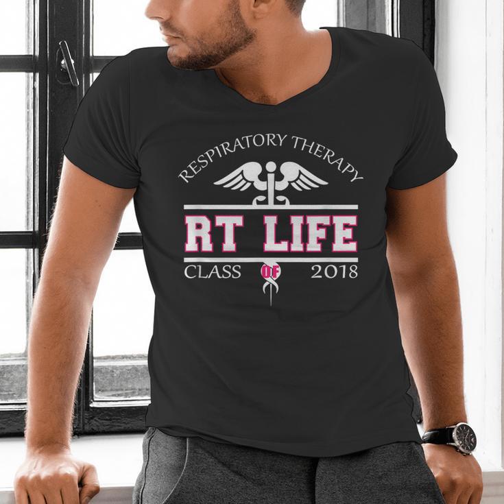 Respiratory Therapist Graduation Class Of 2018 Pink RT Life Men's V-Neck T-Shirt