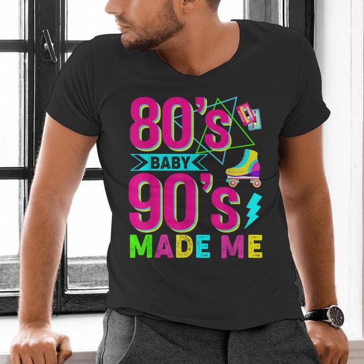 Retro 1980s 80's Baby 1990s 90's Made Me Nostalgia Vibes Men's V-Neck T-Shirt Retro 1980s 80's Baby 1990s 90's Made Me Nostalgia Vibes Men's V-Neck T-Shirt