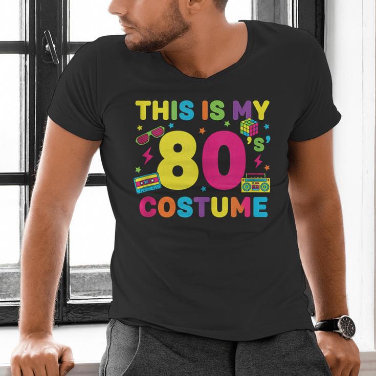 Retro 80's Costume 80s Nostalgia Party Men's V-Neck T-Shirt Retro 80's Costume 80s Nostalgia Party Men's V-Neck T-Shirt