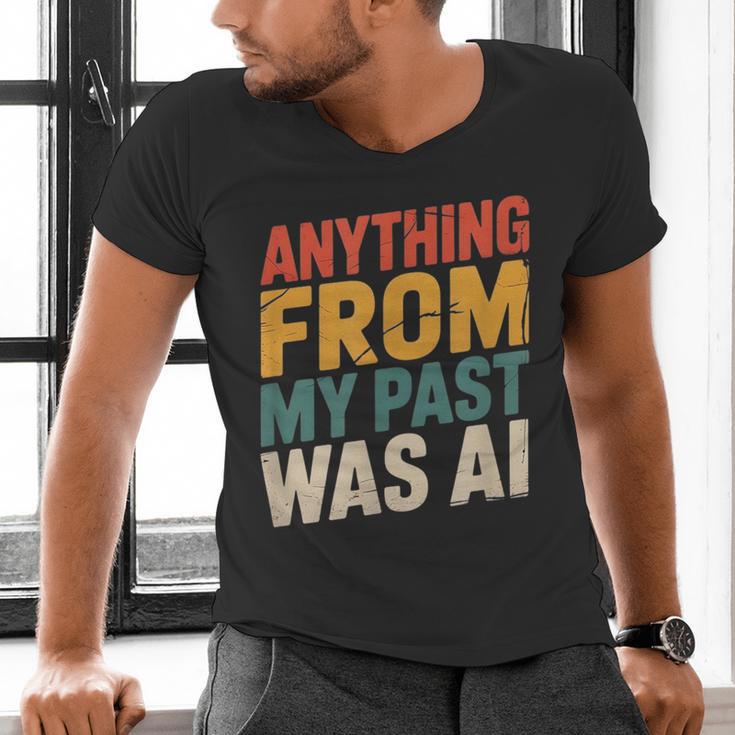Retro AI Nostalgia Quote Distressed Vintage Men's V-Neck T-Shirt