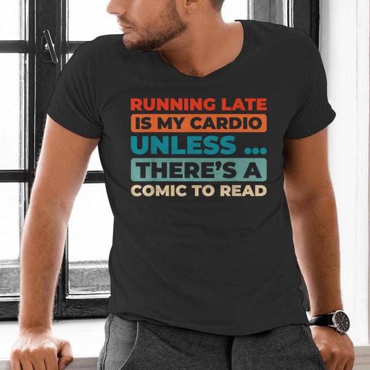 Retro Art Graphic Novels Superheroes Vintage Comic Books Men's V-Neck T-Shirt
