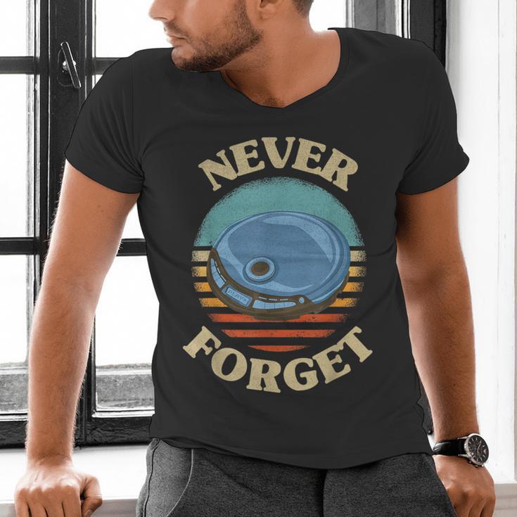 Retro CD Player Never Forget Nostalgia Vintage Men's V-Neck T-Shirt Retro CD Player Never Forget Nostalgia Vintage Men's V-Neck T-Shirt