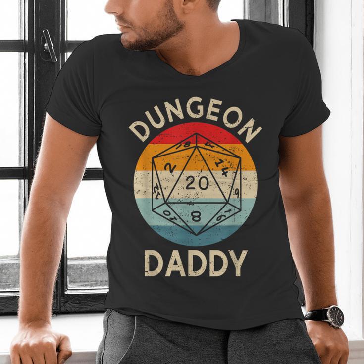 Retro Dungeon Daddy Fathers Day Men's V-Neck T-Shirt