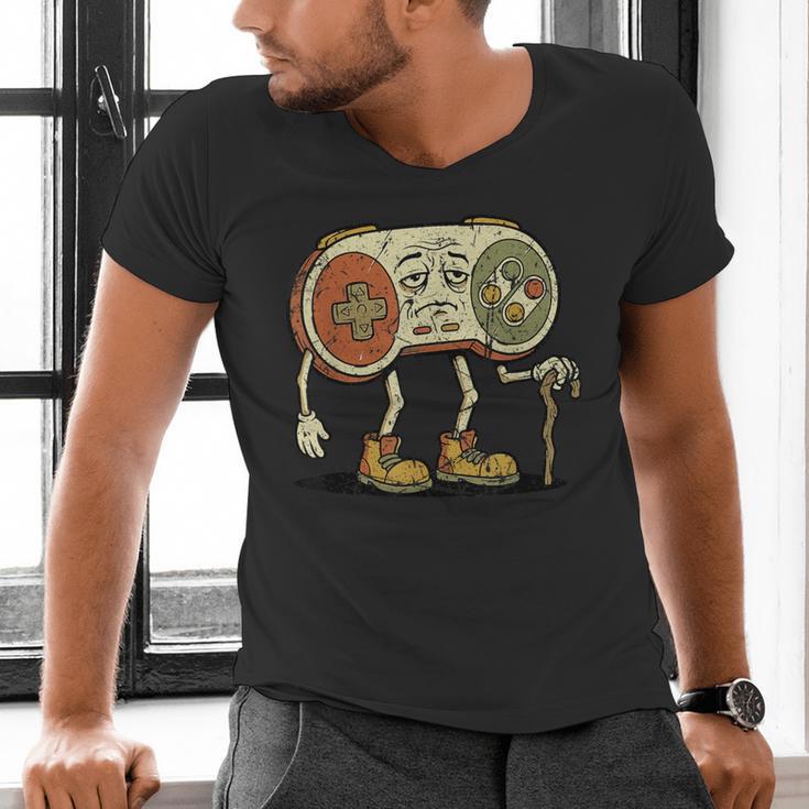 Retro Gamer 80s 90s Gaming Nostalgia Video Game Men Men's V-Neck T-Shirt Retro Gamer 80s 90s Gaming Nostalgia Video Game Men Men's V-Neck T-Shirt