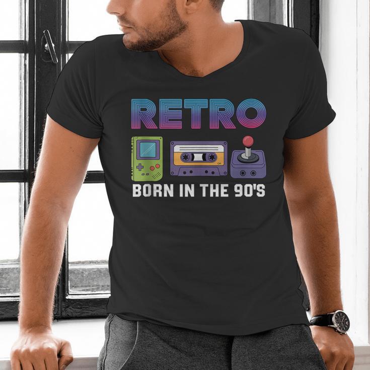 Retro Gaming Nostalgia Tee Perfect For 90s Lovers Men's V-Neck T-Shirt Retro Gaming Nostalgia Tee Perfect For 90s Lovers Men's V-Neck T-Shirt