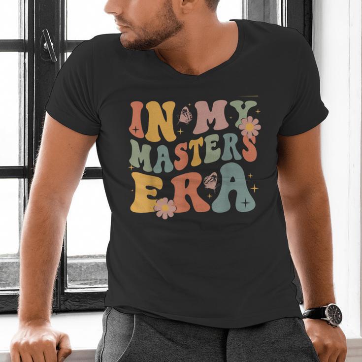 Retro Groovy In My Master's Degree Era Graduation Master Men's V-Neck T-Shirt