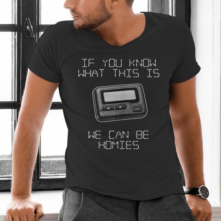 Retro Pager 90s Nostalgia Men's V-Neck T-Shirt Retro Pager 90s Nostalgia Men's V-Neck T-Shirt