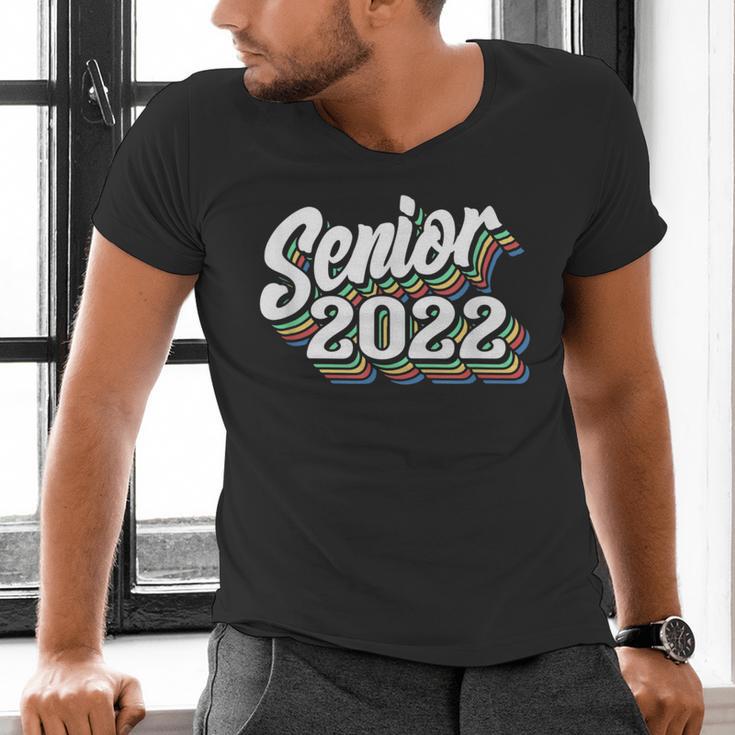 Retro Senior Class Of 2022 Men Women Graduation 90's Grad Men's V-Neck T-Shirt