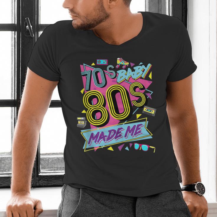 Retro Vintage 70's Baby 80's Made Me Nostalgia Classic Men's V-Neck T-Shirt