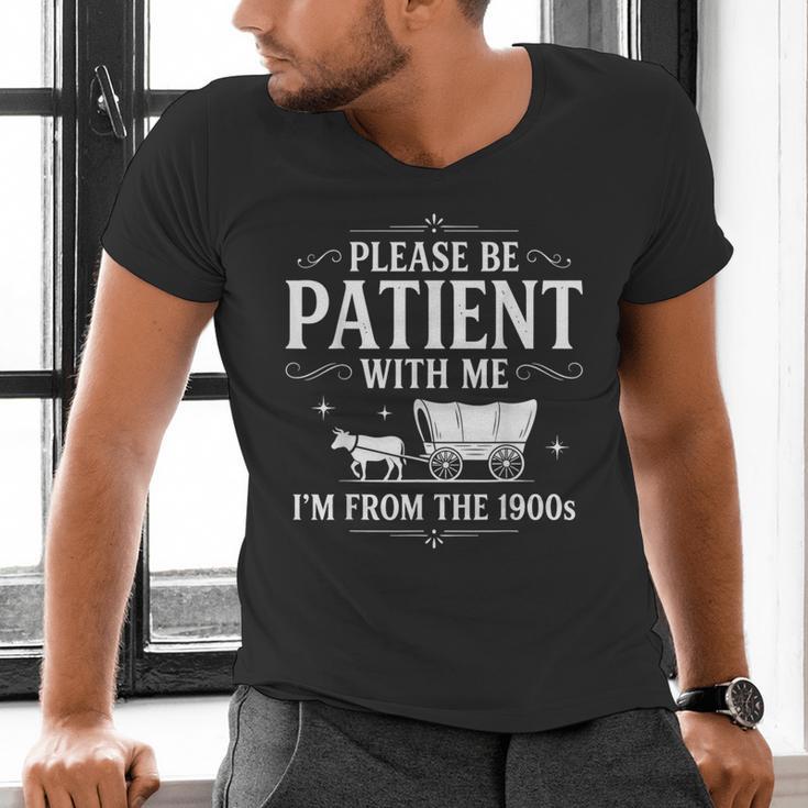 Retro Vintage Please Be Patient With Me I'm From The 1900s Men's V-Neck T-Shirt