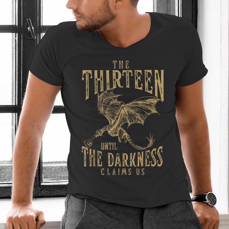 Retro Vintage The Thirteen Until The Darkness Claims Us Book Men's V-Neck T-Shirt