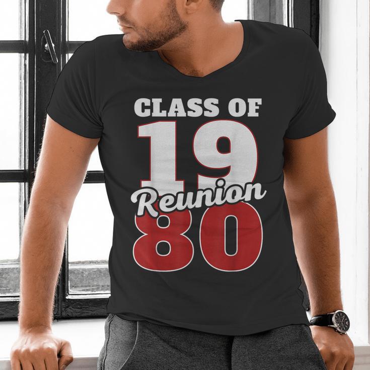 Reunion 1980 Class Of 1980 Reunion 80 Graduation 1980 Men's V-Neck T-Shirt