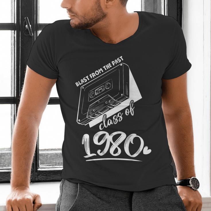 Reunion Class Of 1980 School Graduation Blast From The Past Men's V-Neck T-Shirt