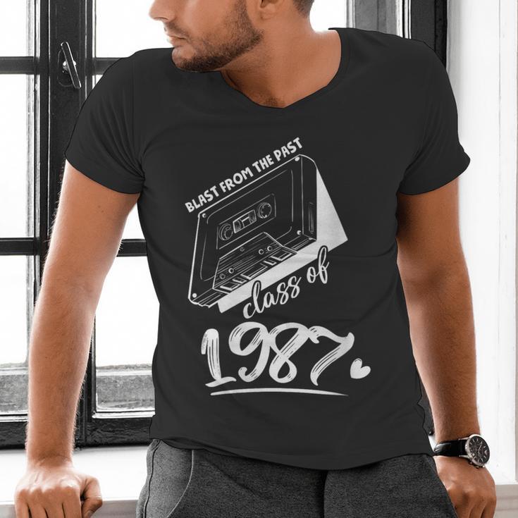 Reunion Class Of 1987 School Graduation Blast From The Past Men's V-Neck T-Shirt