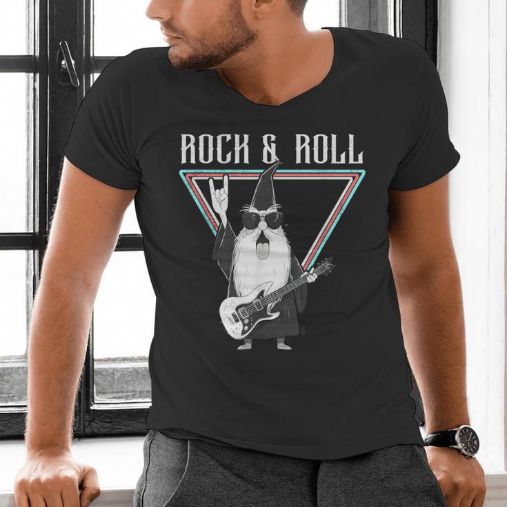 Rock & Roll Wizard Music Nostalgia Men's V-Neck T-Shirt
