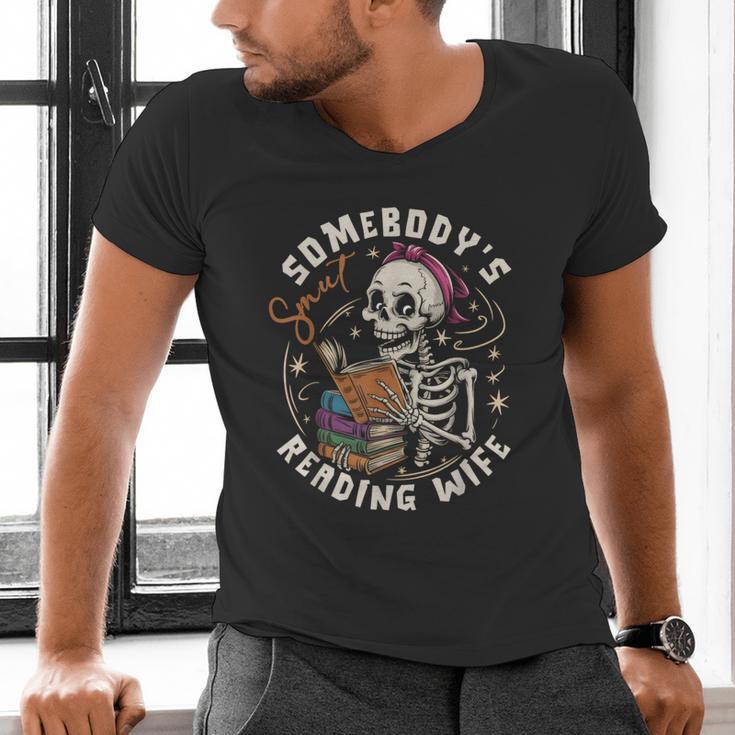 S Mut Book Spicy Romance Somebody's S Mut Reading Wife Men's V-Neck T-Shirt S Mut Book Spicy Romance Somebody's S Mut Reading Wife Men's V-Neck T-Shirt