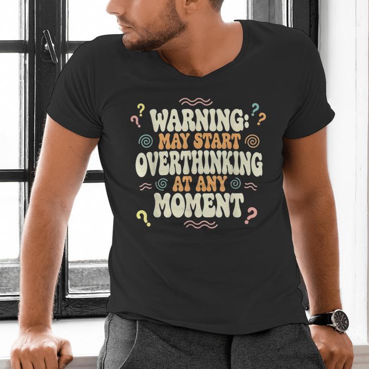 Sarcastic For Deep Thinkers Introverts Groovy Men's V-Neck T-Shirt