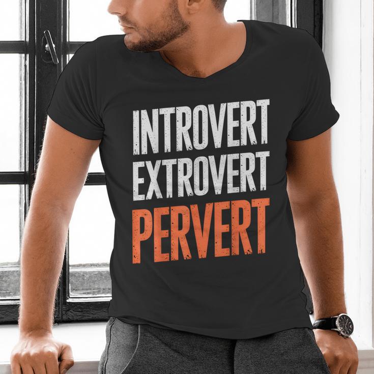 Sarcastic Introvert Extrover Pervert Men's V-Neck T-Shirt
