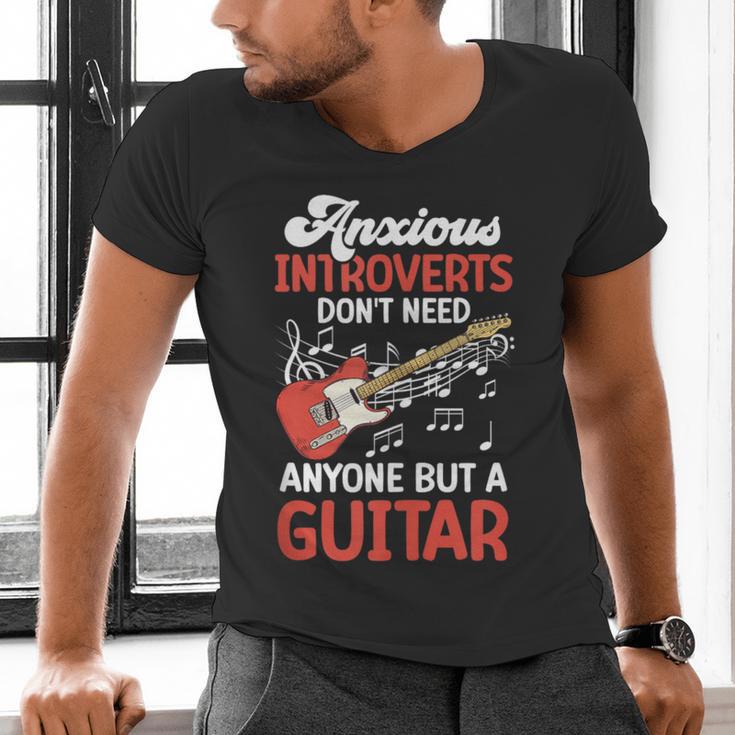 Sarcastic Introvert Need Guitar Sad Song Introvert Guitarist Men's V-Neck T-Shirt