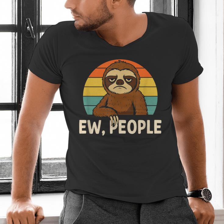 Sarcastic Sloth Introvert Anti Social Men's V-Neck T-Shirt