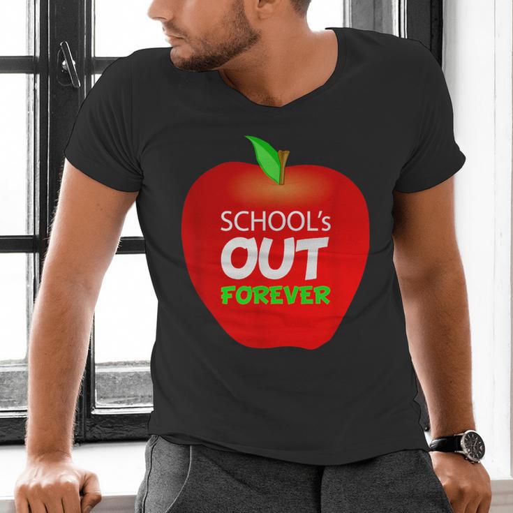 School Is Out Forever Graduation Humor Men's V-Neck T-Shirt