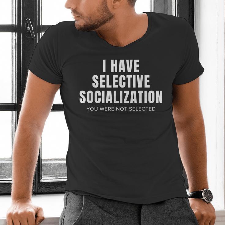 Selective Socialization For Introverts And Shy People Men's V-Neck T-Shirt