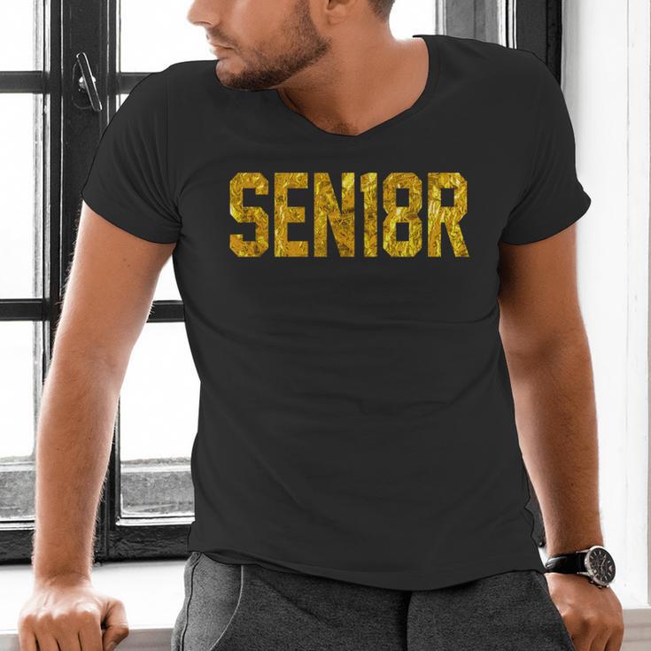 SEN18R Senior 2018 High School Graduation Party T-Shirt Men's V-Neck T-Shirt