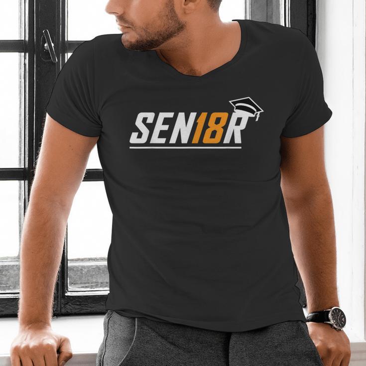 Senior 18 High School Graduation Eighteen Year Old Grad Men's V-Neck T-Shirt