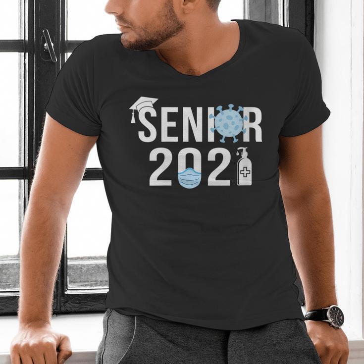 Senior 2021 Grad Shirt 2021 Graduation Men's V-Neck T-Shirt