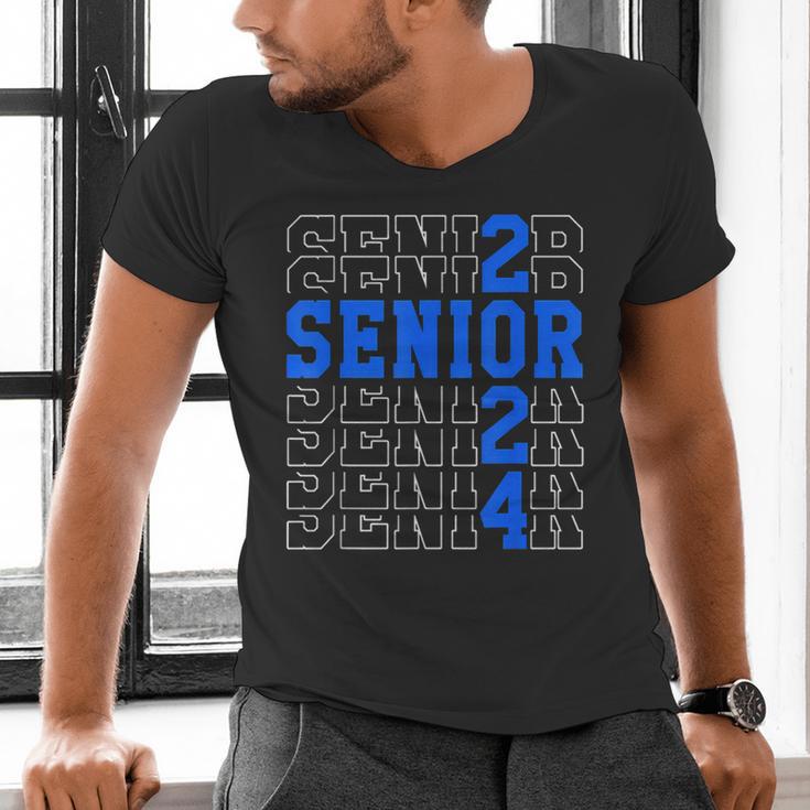 Senior 2024 Graphic Class Of 2024 Graduation Graphic Men's V-Neck T-Shirt