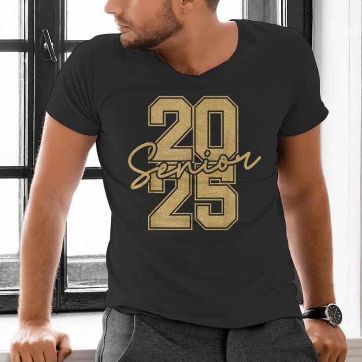 Senior 2025 Class Of 2025 Gold Senior Graduation Men's V-Neck T-Shirt