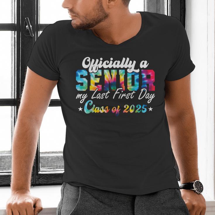 Senior 2025 Graduation My Last First Day Of Class Of 2025 Men's V-Neck T-Shirt