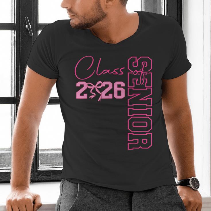 Senior 2026 Class Of 2026 Coquette Bow Graduation 2026 Men's V-Neck T-Shirt