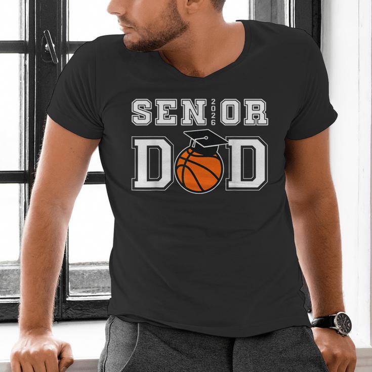 Senior 2026 Dad Basketball Graduation Men's V-Neck T-Shirt