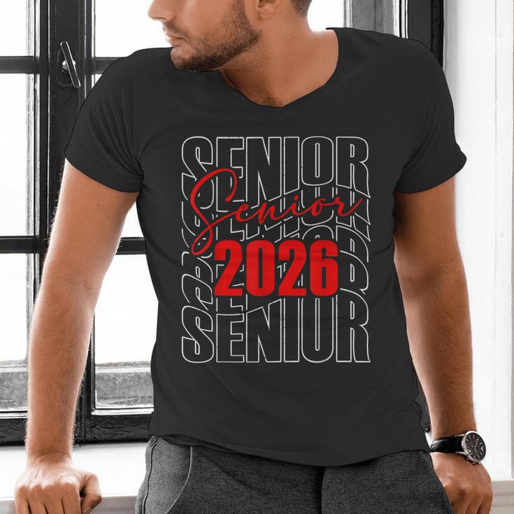 Senior 2026 Retro Class Of 2026 Graduation For Students Men's V-Neck T-Shirt