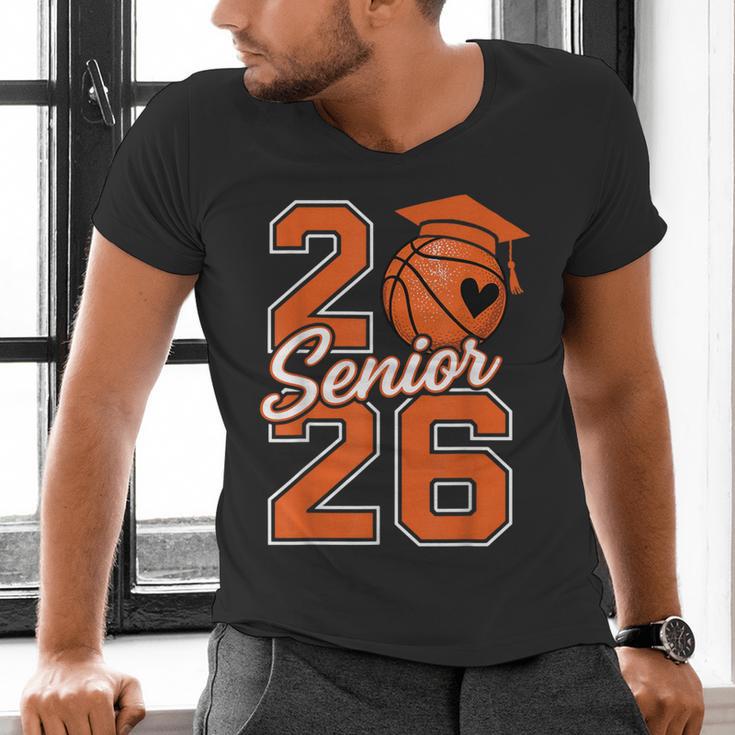 Senior Basketball Class Of 2026 Crew Basketball Graduation Men's V-Neck T-Shirt