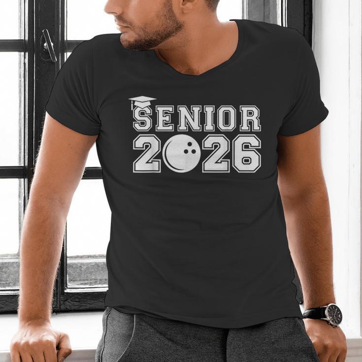 Senior Bowling Class Of 2026 Graduation School Graduate Men's V-Neck T-Shirt