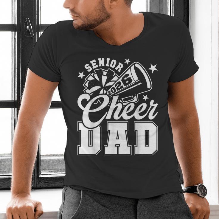 Senior Cheer Dad 2026 Proud Cheerleader Dad Class Of 2026 Men's V-Neck T-Shirt Senior Cheer Dad 2026 Proud Cheerleader Dad Class Of 2026 Men's V-Neck T-Shirt