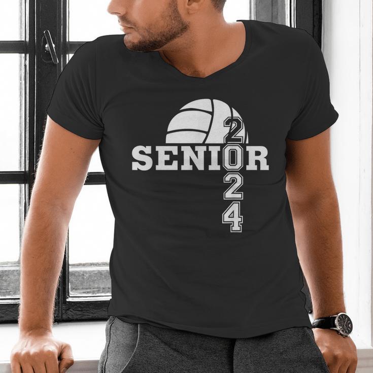 Senior Class Of 2024 Volleyball Seniors School Graduation Men's V-Neck T-Shirt