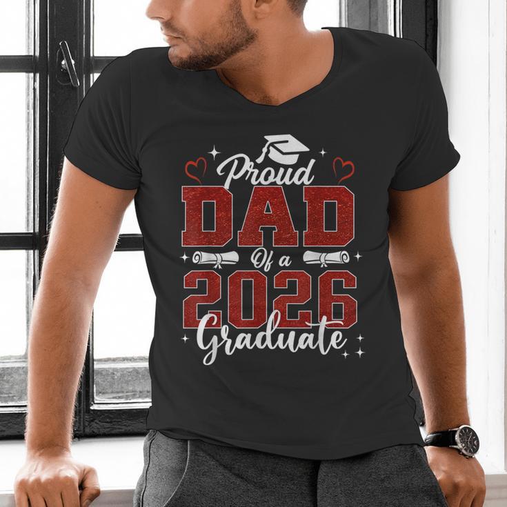 Senior Dad 2026 Graduation Proud Dad Of a 2026 Graduate Men's V-Neck T-Shirt