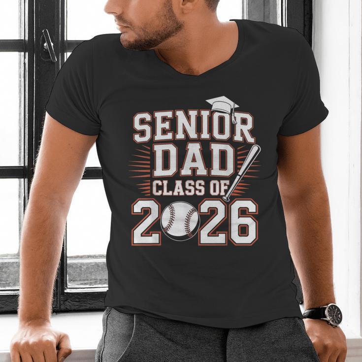 Senior Dad Class Of 2026 Graduate Baseball 2026 Graduation Men's V-Neck T-Shirt Senior Dad Class Of 2026 Graduate Baseball 2026 Graduation Men's V-Neck T-Shirt