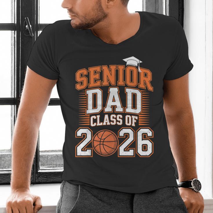 Senior Dad Class Of 2026 Graduate Basketball Graduation 2026 Men's V-Neck T-Shirt