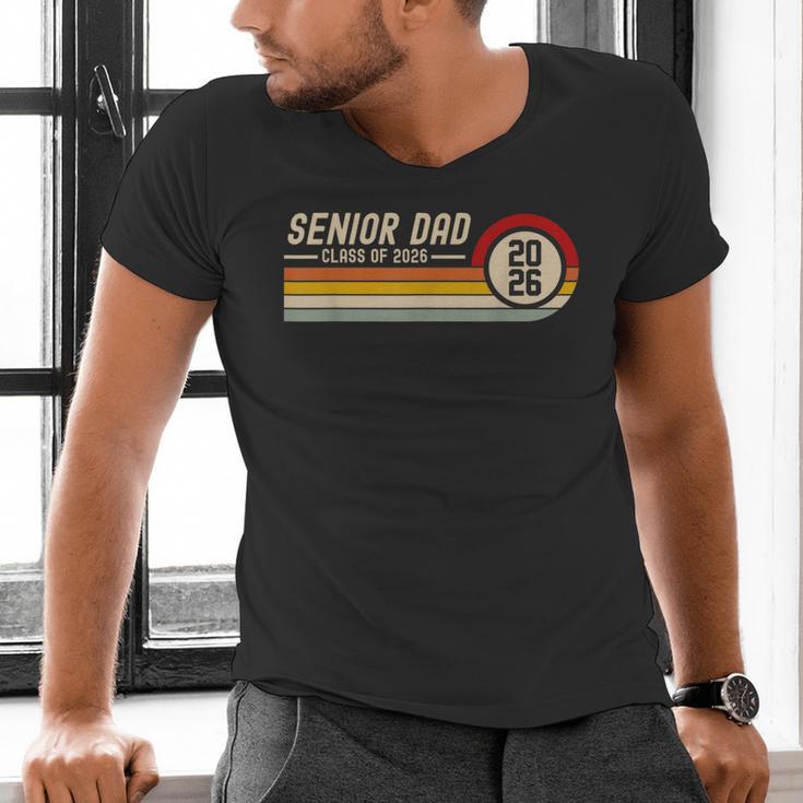 Senior Dad Class Of 2026 Graduation 2026 Graduate Vintage Men's V-Neck T-Shirt