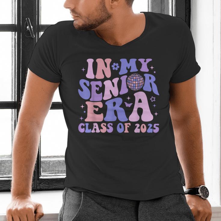 In My Senior Era Class Of 2025 Groovy Senior 2025 Graduation Men's V-Neck T-Shirt